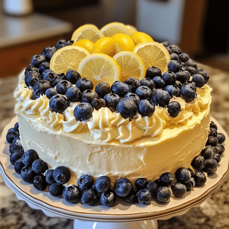 Blueberry Cake with Lemon Cream Cheese Frosting