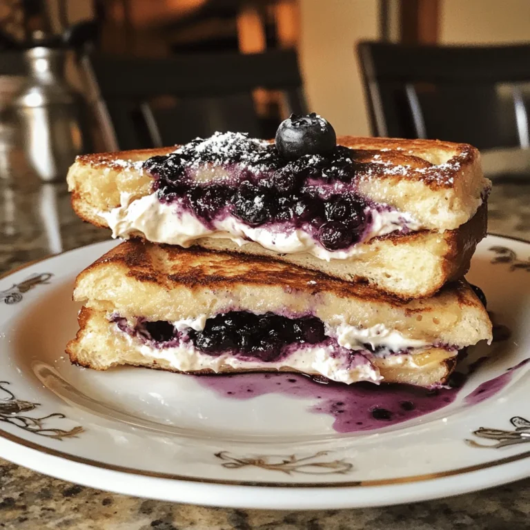 Blueberry Cream Cheese Stuffed French Toast