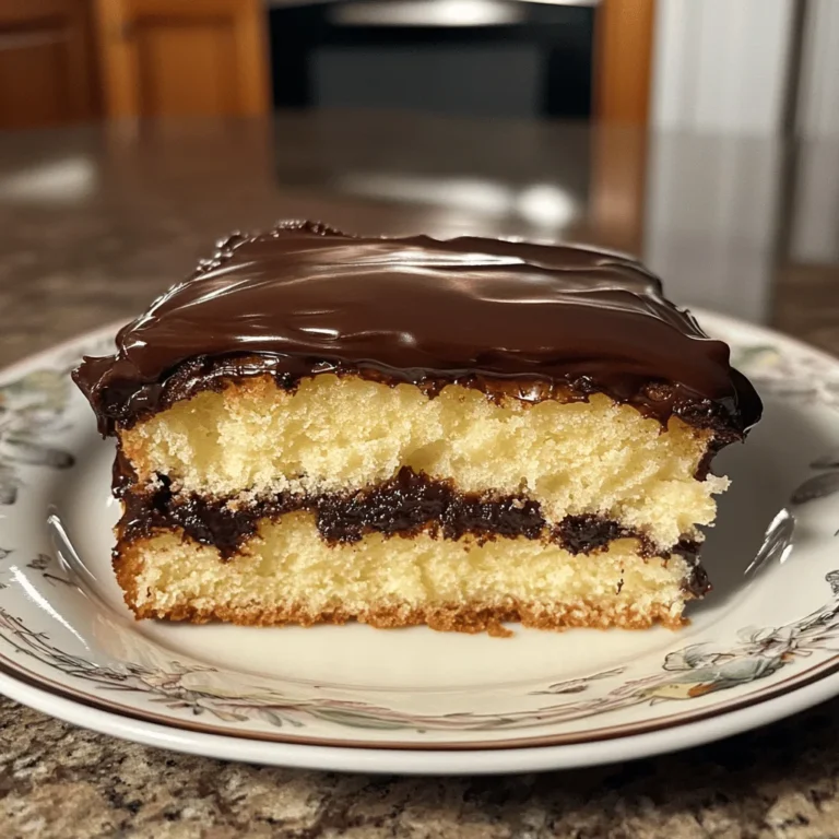 Boston Cream Poke Cake