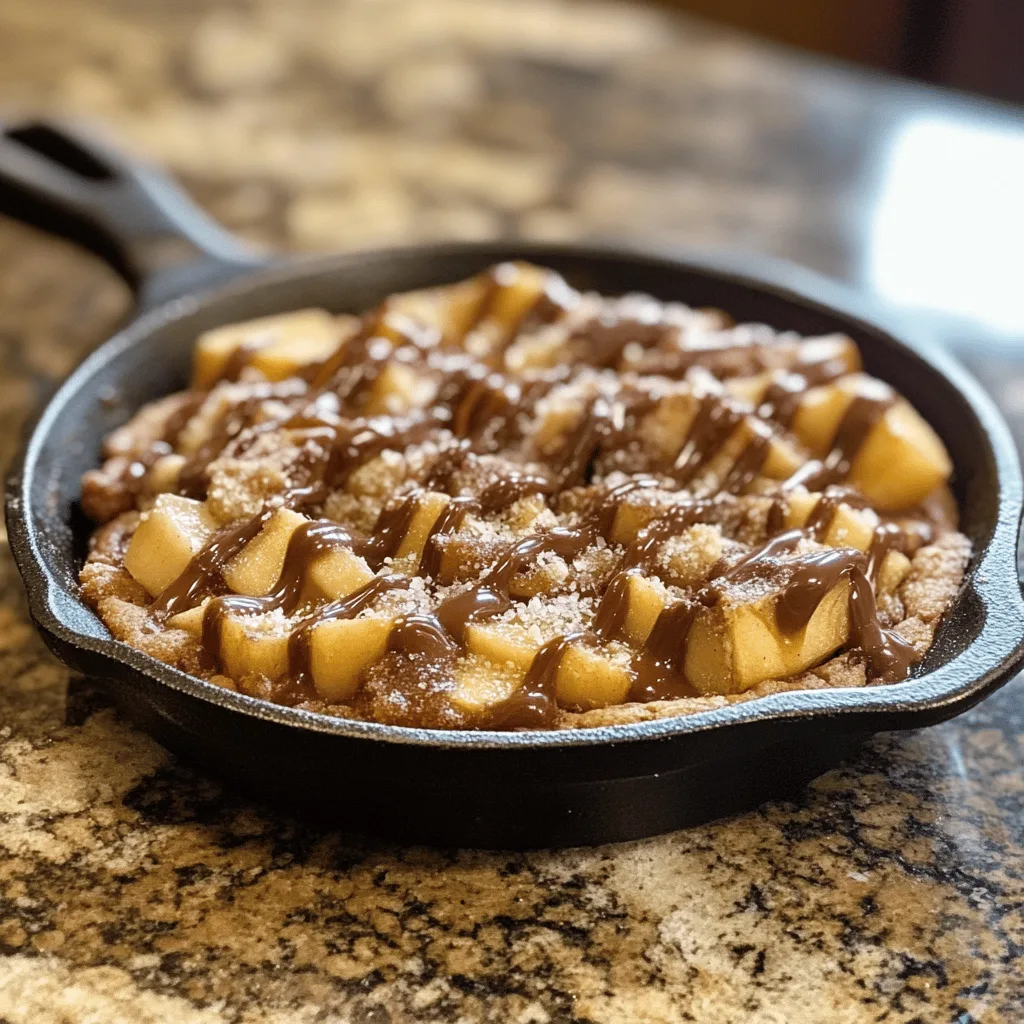 Caramel Apple Cookie Skillet