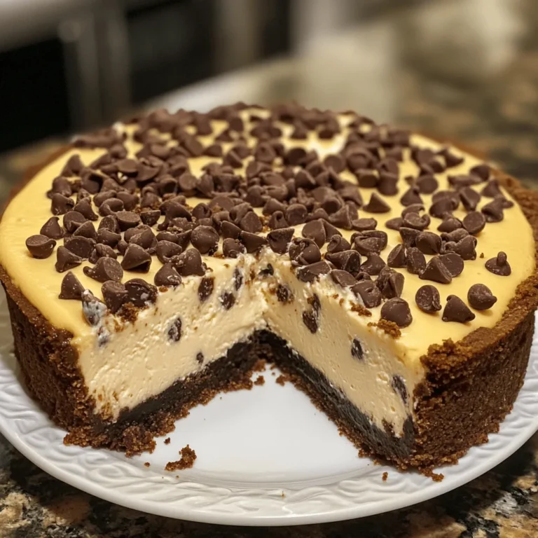 Chocolate Chip Cookie Bottomed Cheesecake