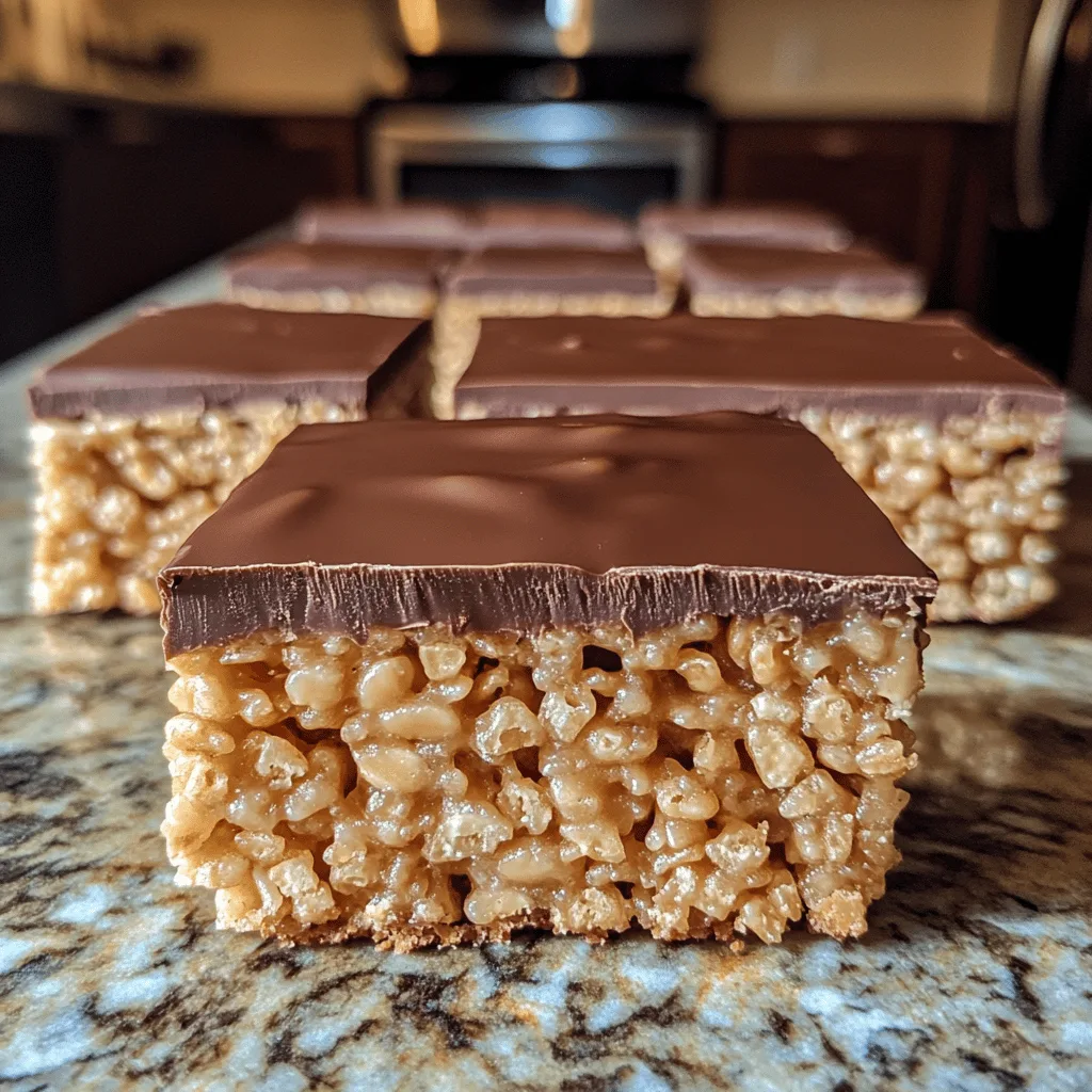 Chocolate Peanut Butter Rice Krispie Squares