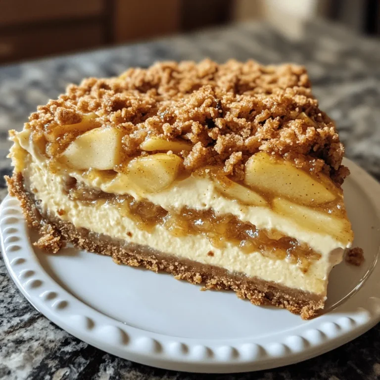Creamy Apple Crisp Cheesecake