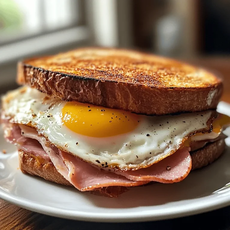 Egg and Ham Breakfast Sandwich