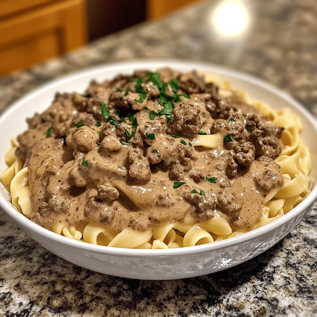 Ground Beef Stroganoff