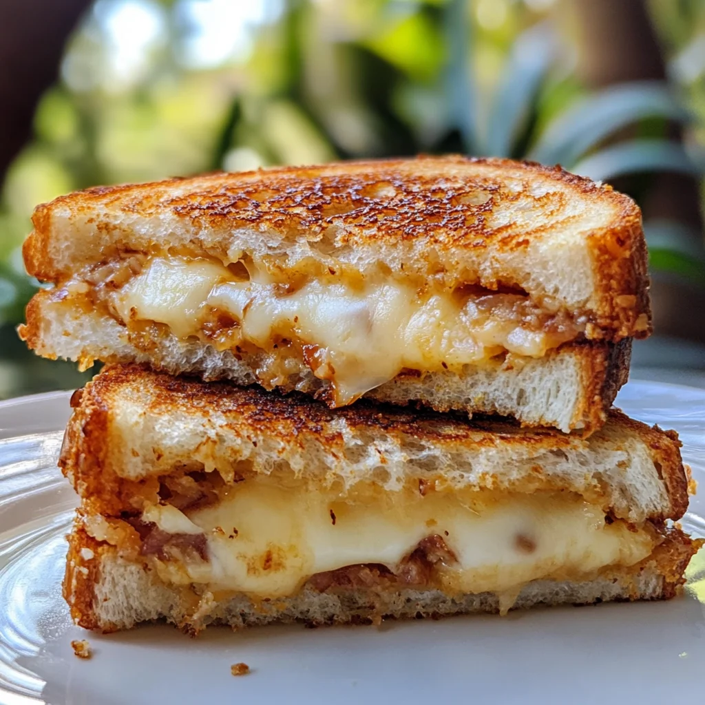 Cheese Crusted Hawaiian Grilled Cheese