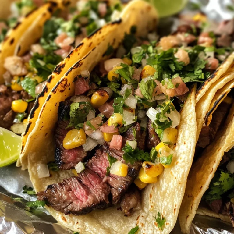Grilled Elote Steak Tacos