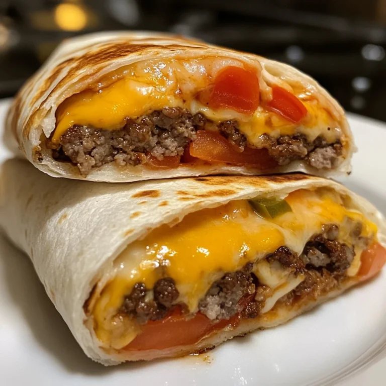 Easy Air Fryer Cheeseburger Wraps