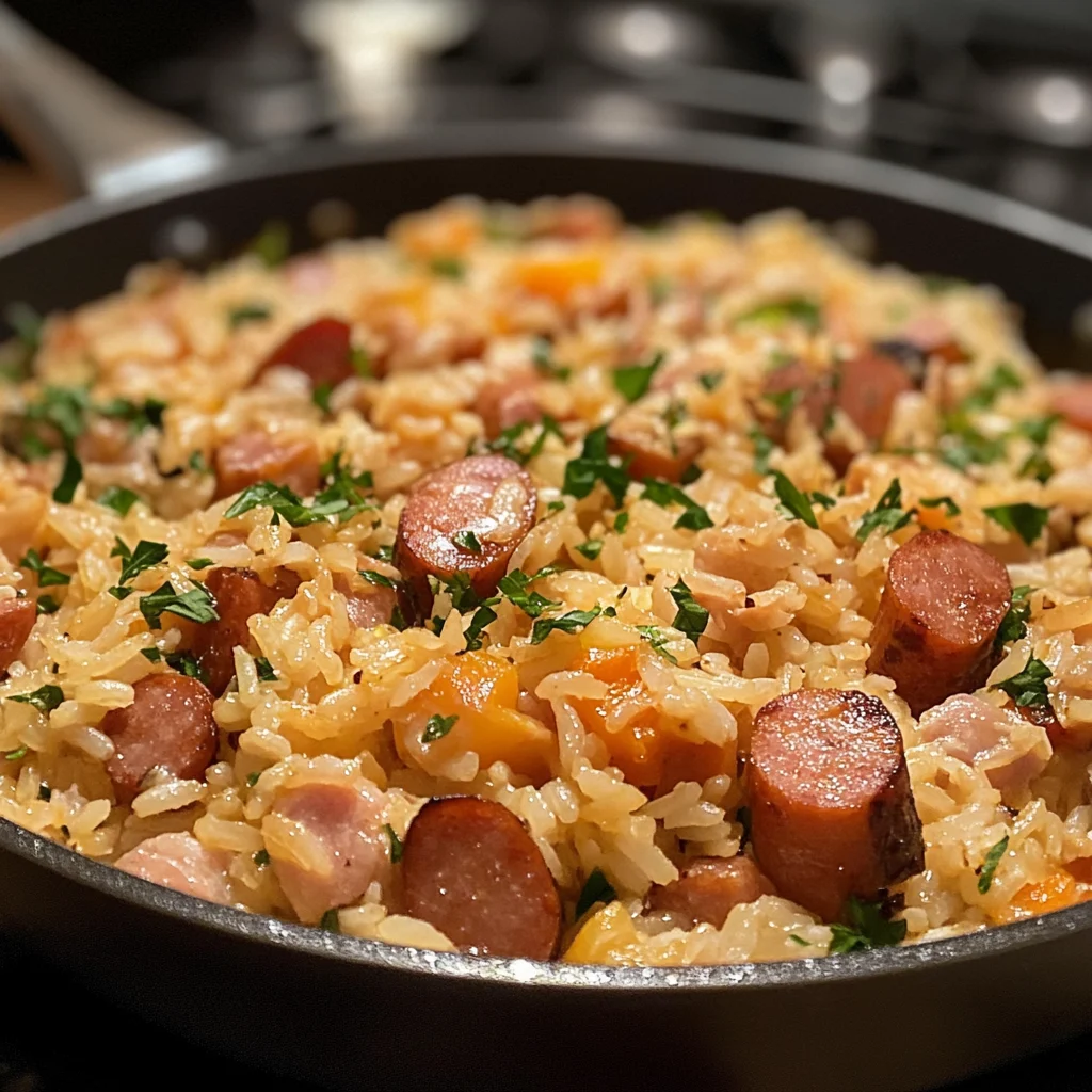 Kielbasa Rice Skillet
