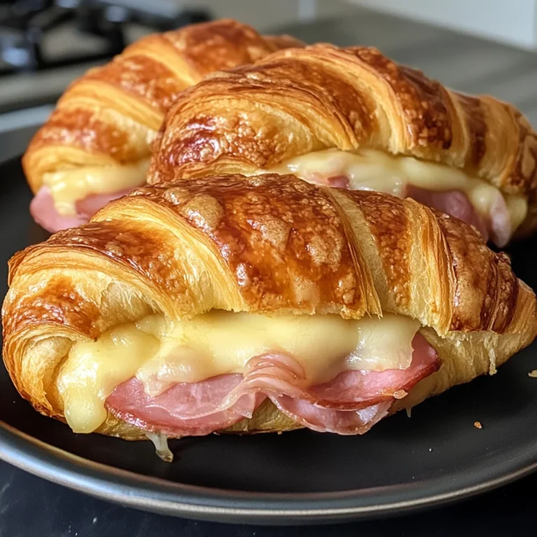 Ham and Cheese Croissant Sandwiches