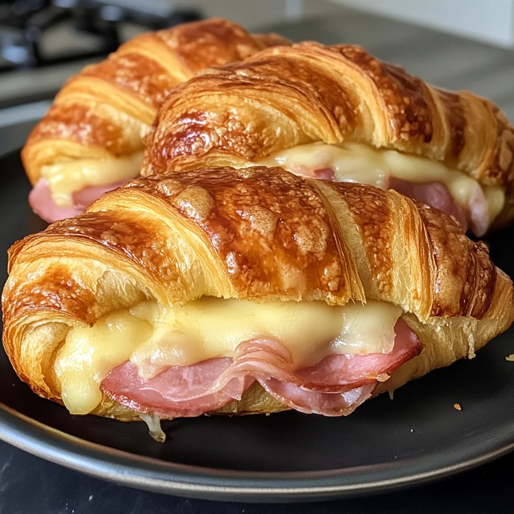 Ham and Cheese Croissant Sandwiches