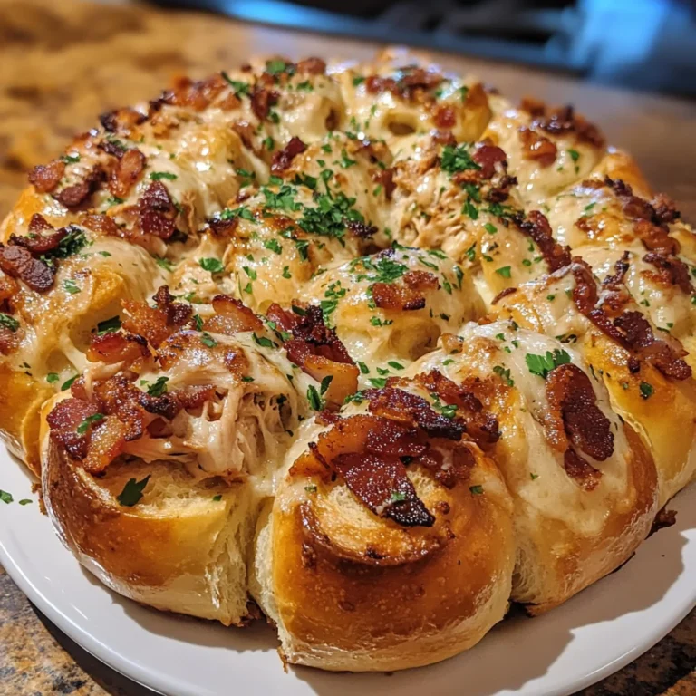 Chicken Bacon Ranch Pull Apart Rolls