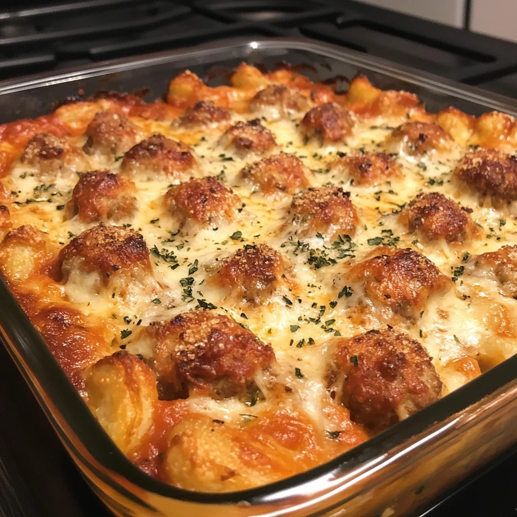Dump-and-Bake Meatball Casserole