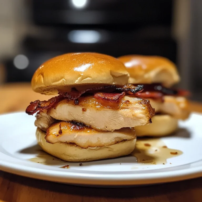 Maple Chicken and Bacon Sliders