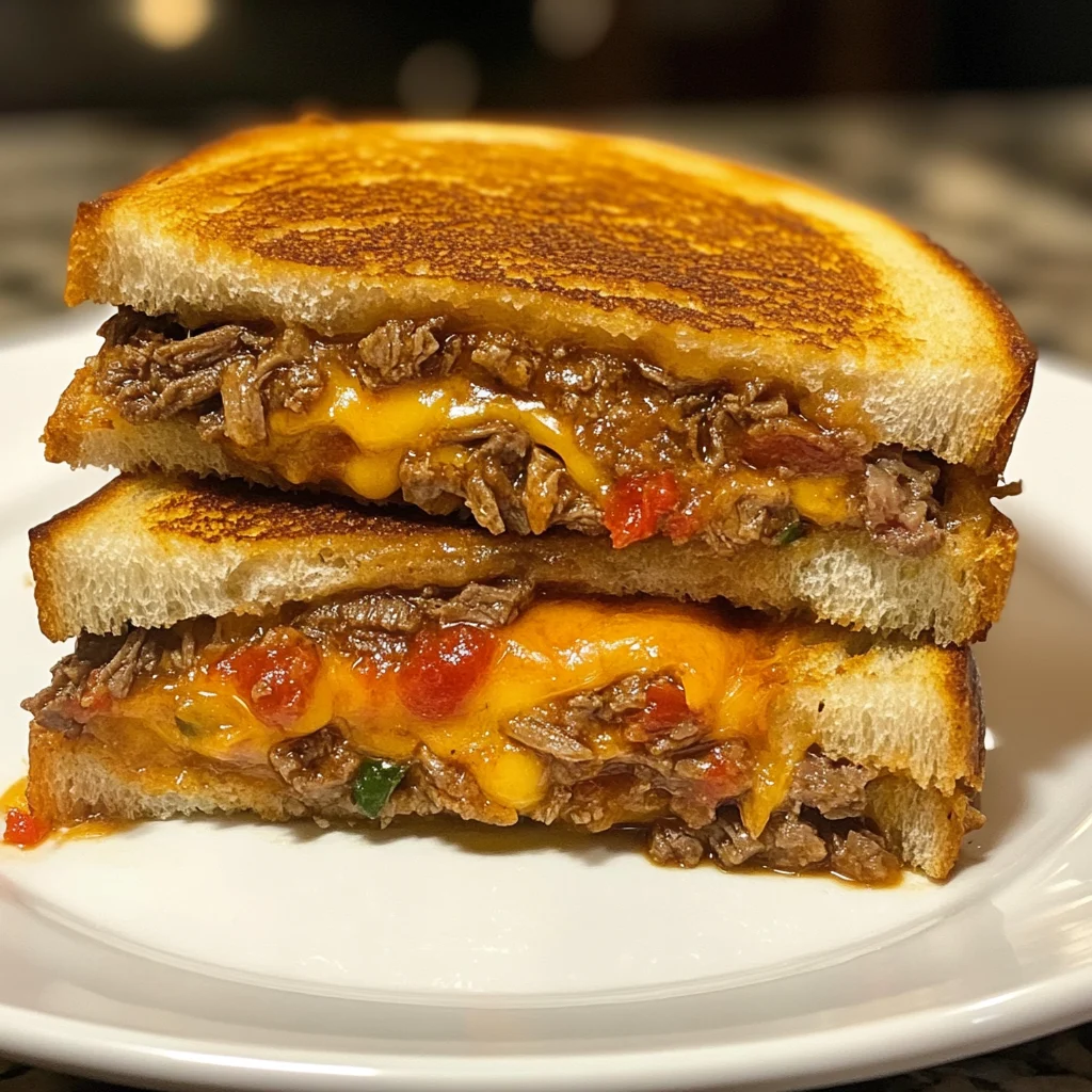 Copycat Disneyland Beef Birria Grilled Cheese Sandwich