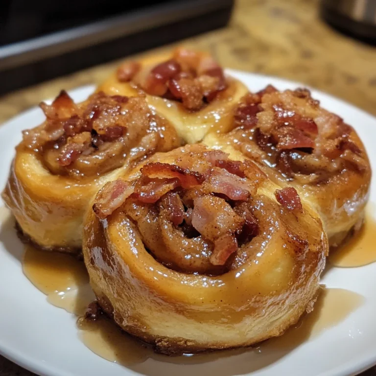 Easy Maple Bacon Cinnamon Rolls