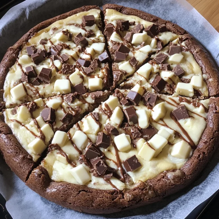 White Chocolate Brownie Pizza