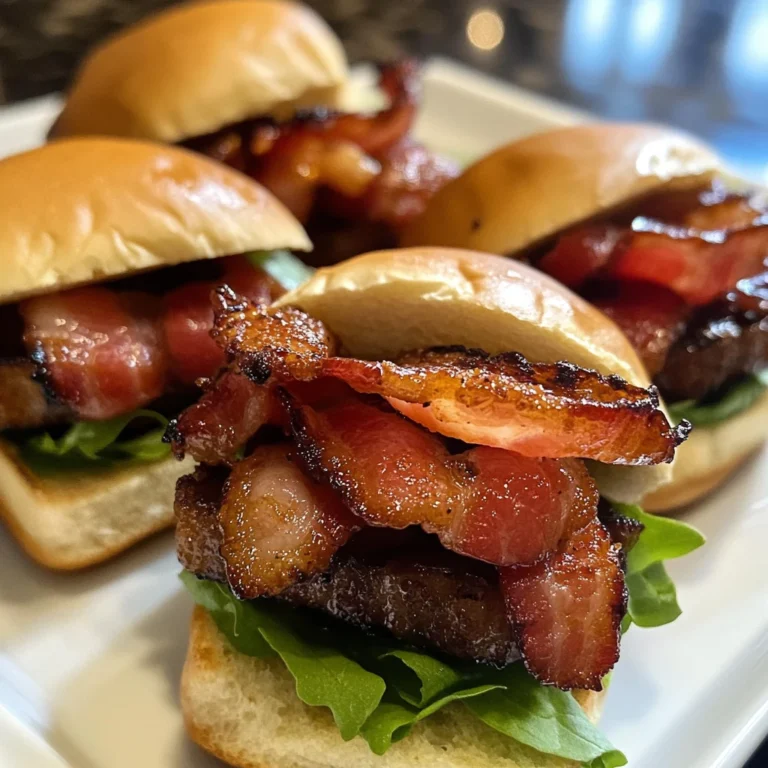 Candied Bacon BLT Sliders