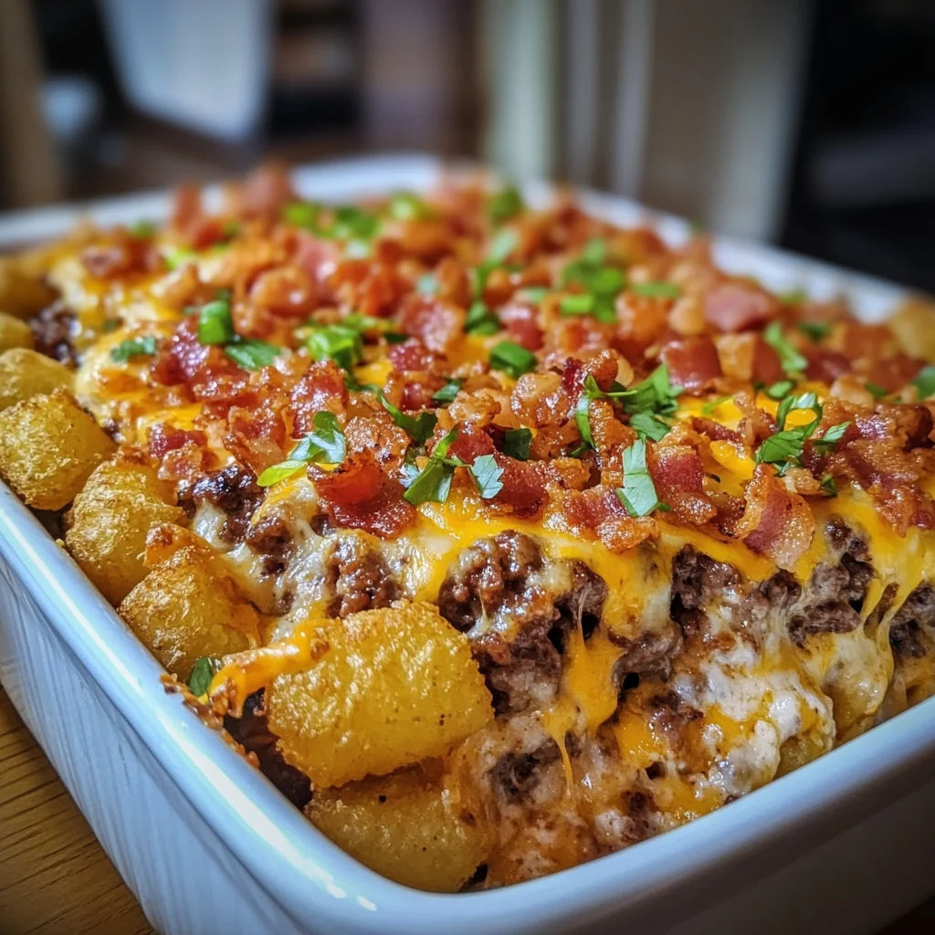 Bacon Cheeseburger Tater Tot Casserole