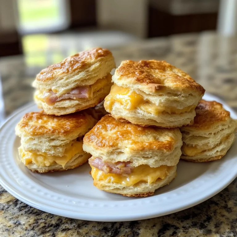 Ham and Cheese Butter Biscuits