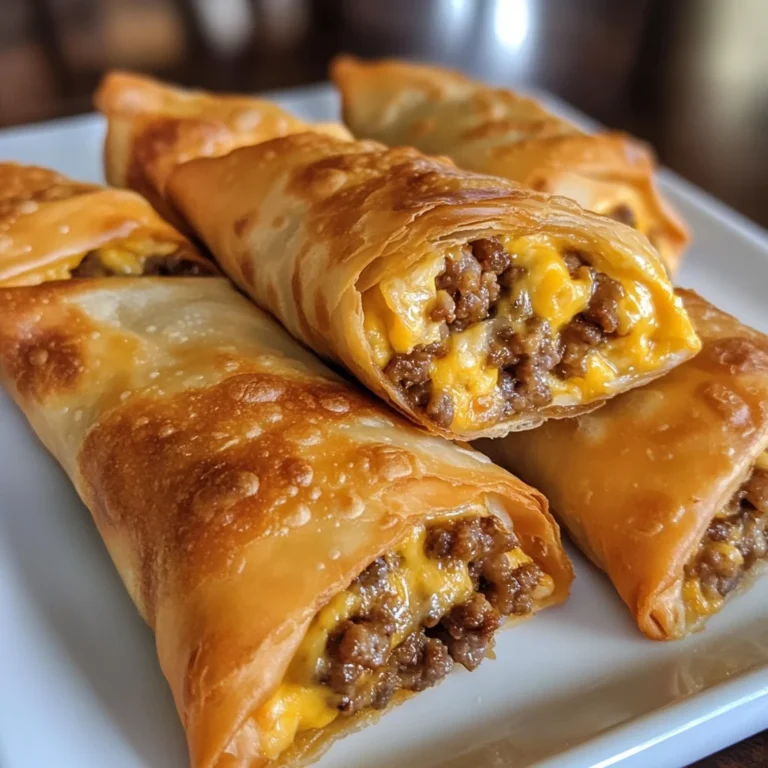Cheeseburger Egg Rolls