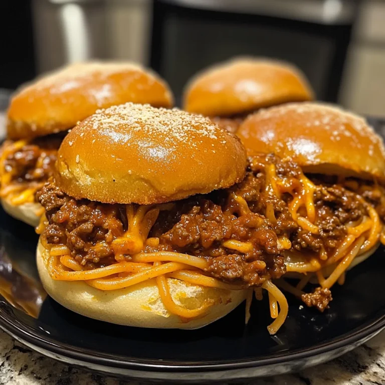 Cheesy Spaghetti Sloppy Joes