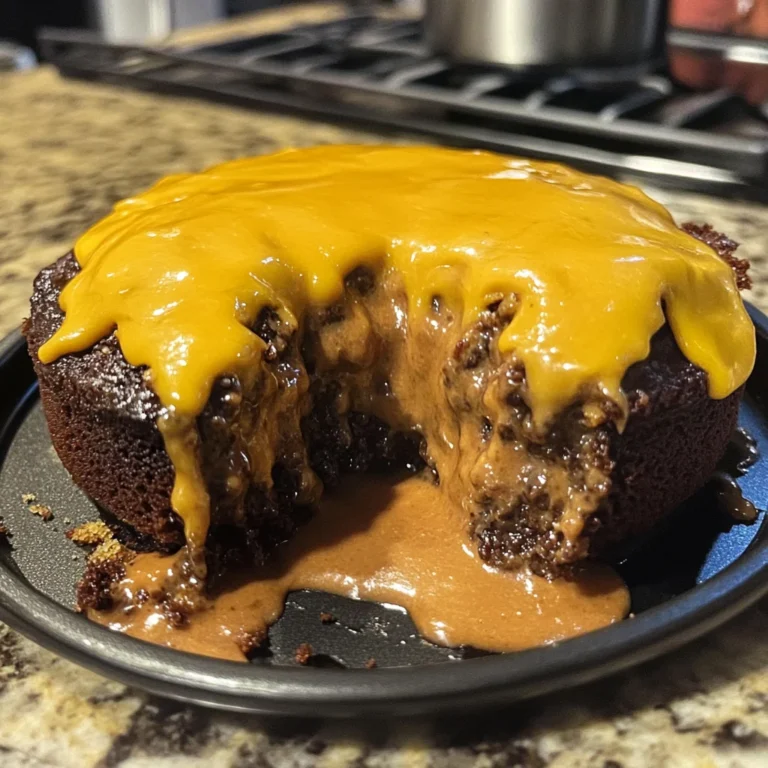 Cheeseburger Lava Cake Molten Melt