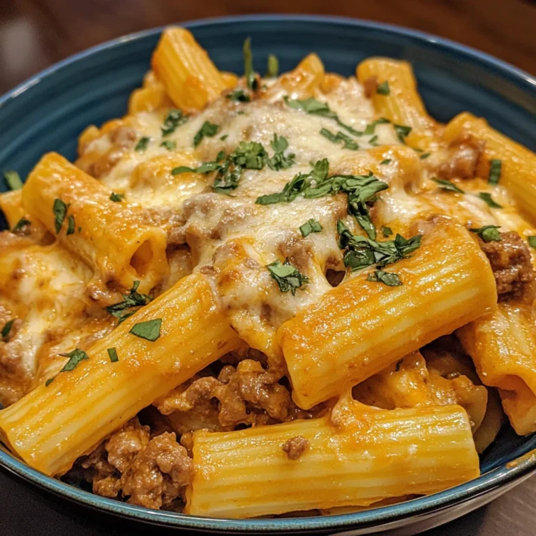 Cheesy Beef Rigatoni