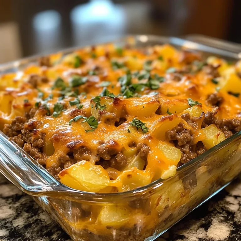 Cheesy Hamburger Potato Casserole
