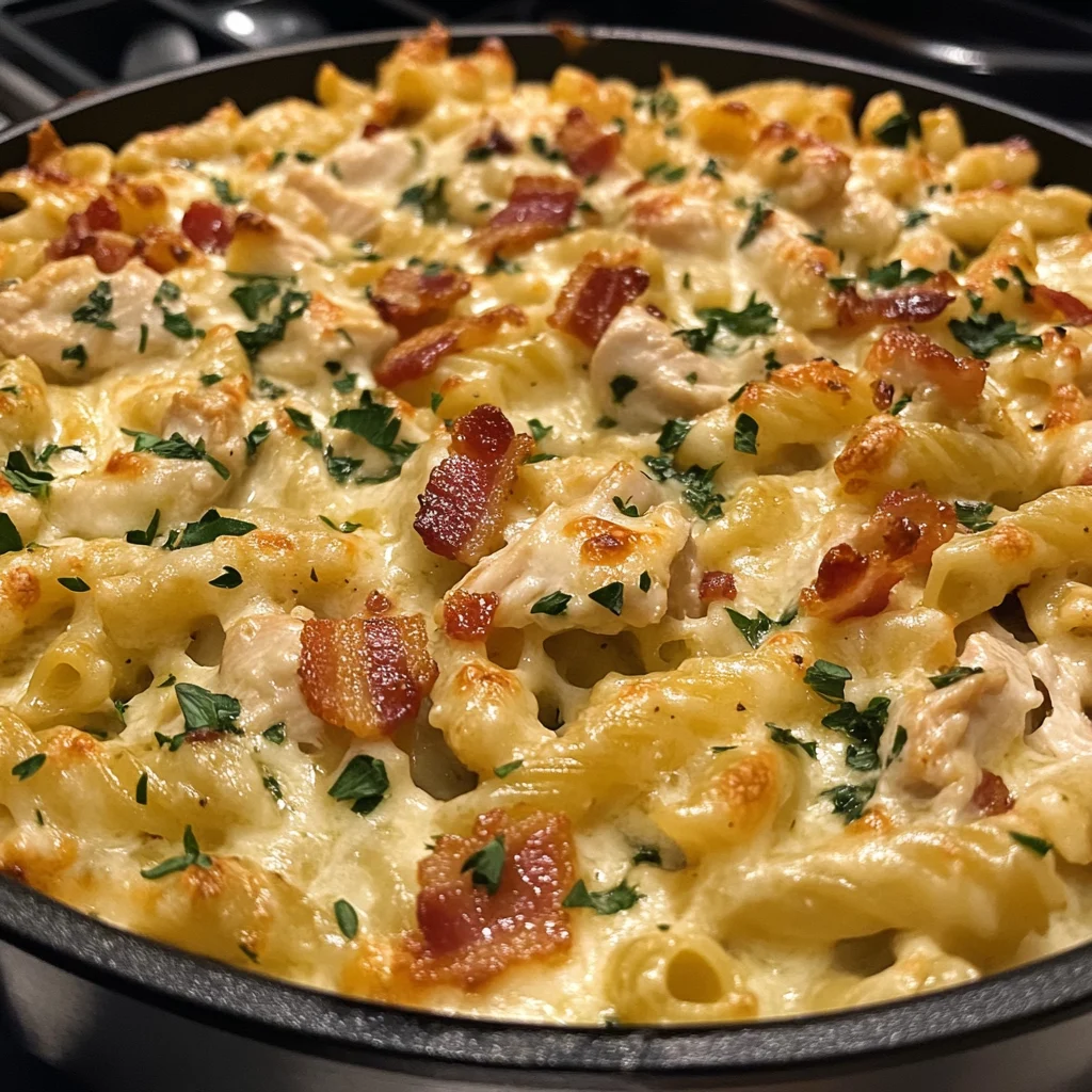 Chicken Bacon Ranch Pasta Bake