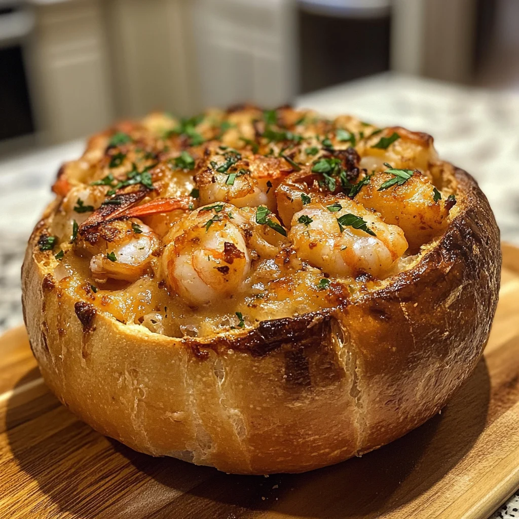 Stuffed Seafood Bread Bowl