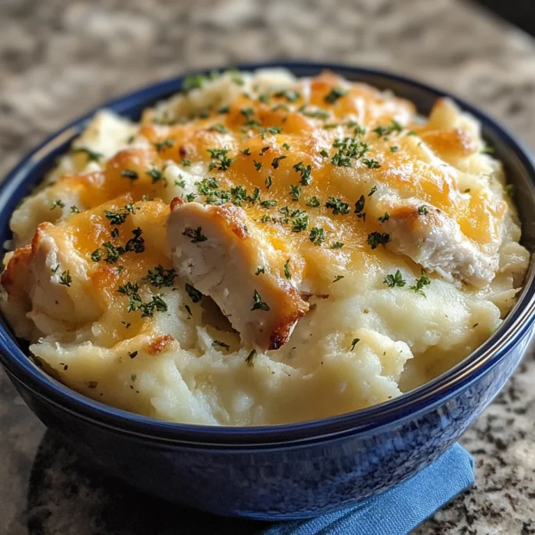 Mashed Potato Casserole with Chicken
