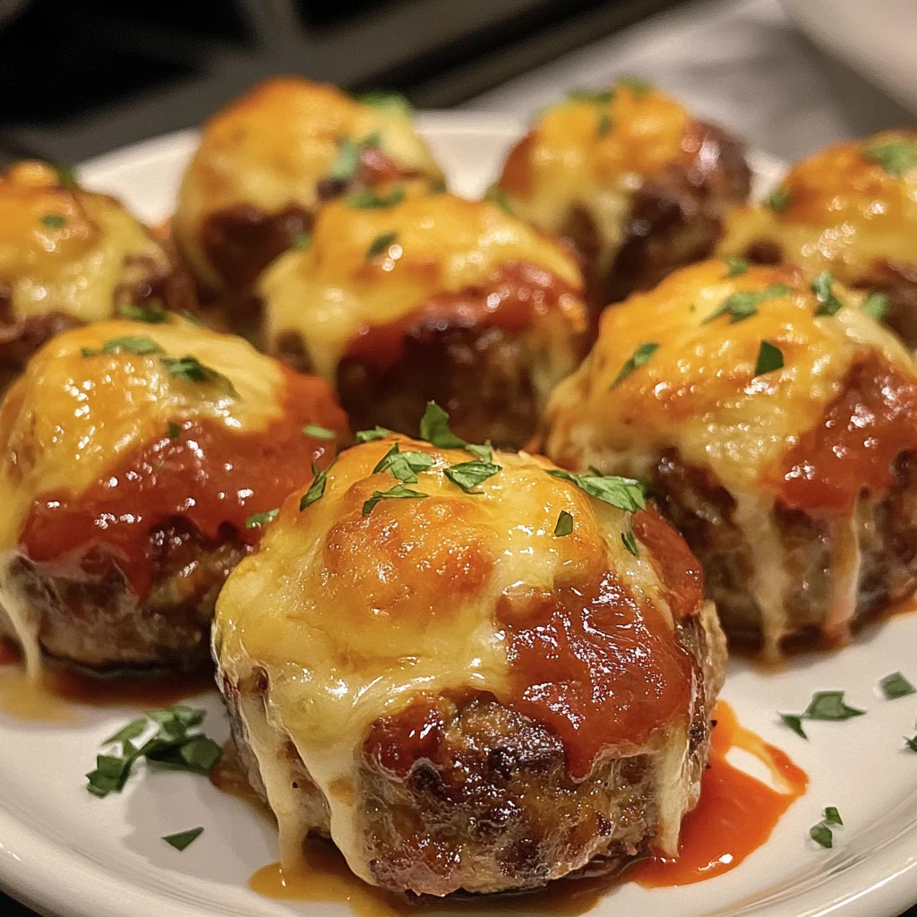 Cheesy Stuffed Meatloaf Bites