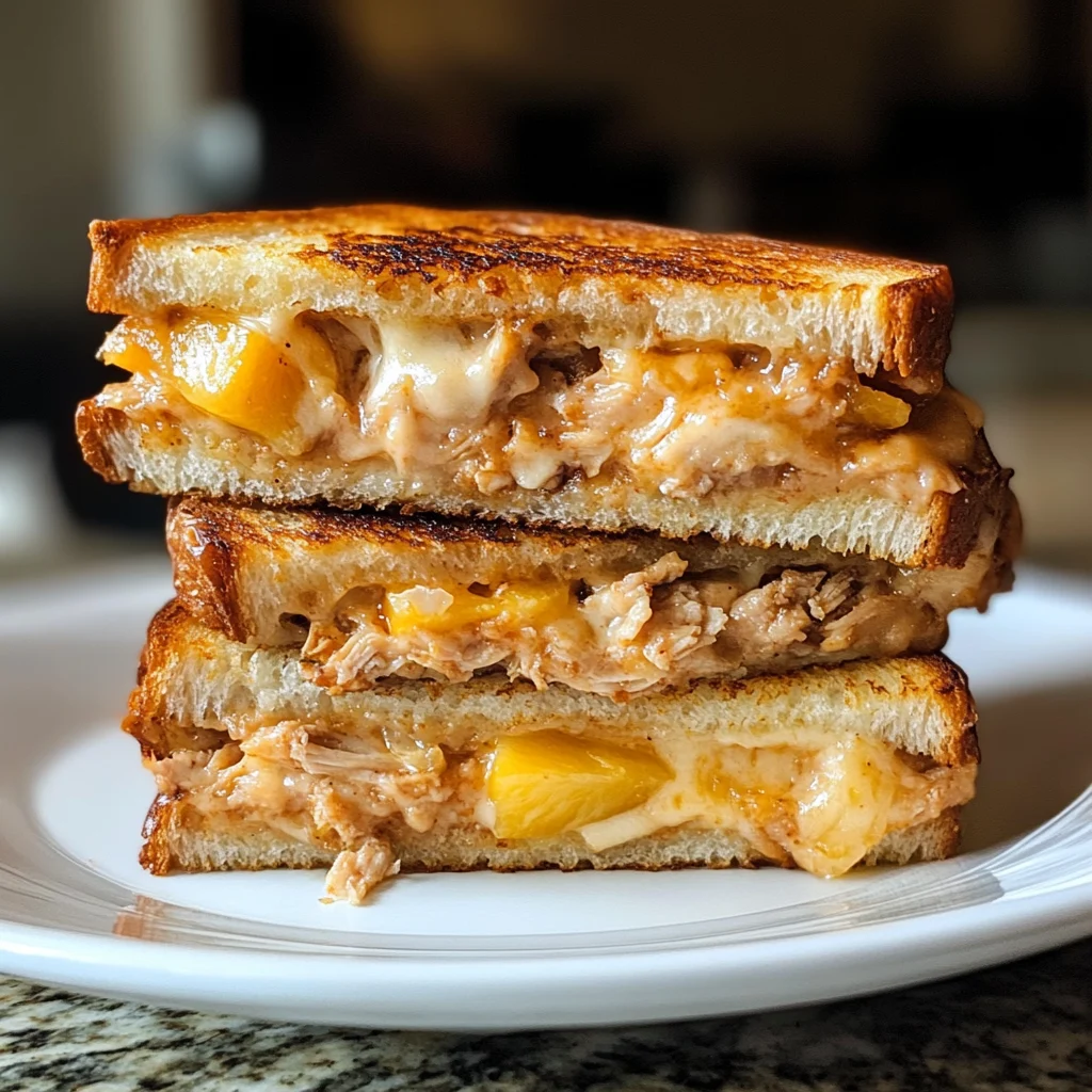 BBQ Chicken Pineapple Grilled Cheese