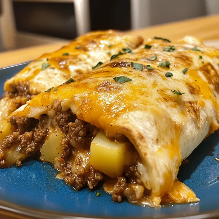 Cheesy Beef Potato Burritos