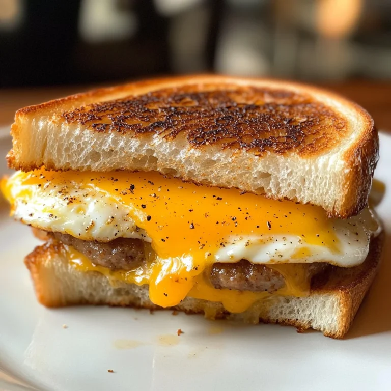 Breakfast Grilled Cheese Sausage Egg