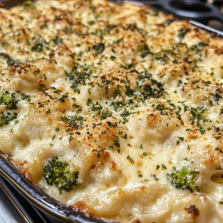 Chicken Broccoli Baked Alfredo