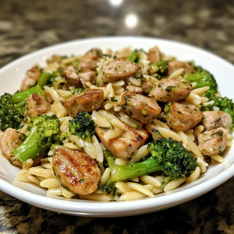 Chicken Sausage Broccoli Orzo