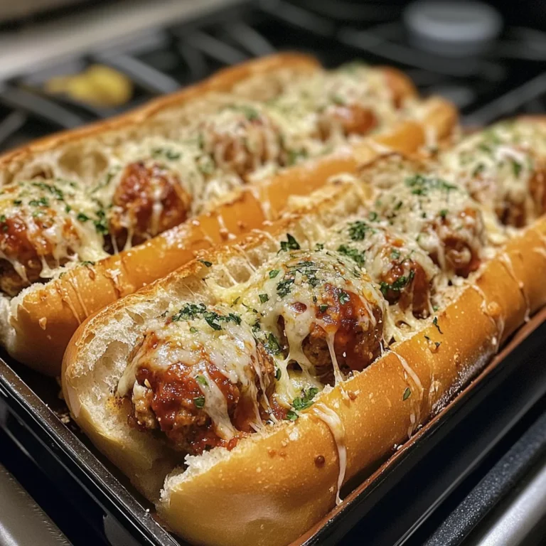 Garlic Bread Meatball Subs