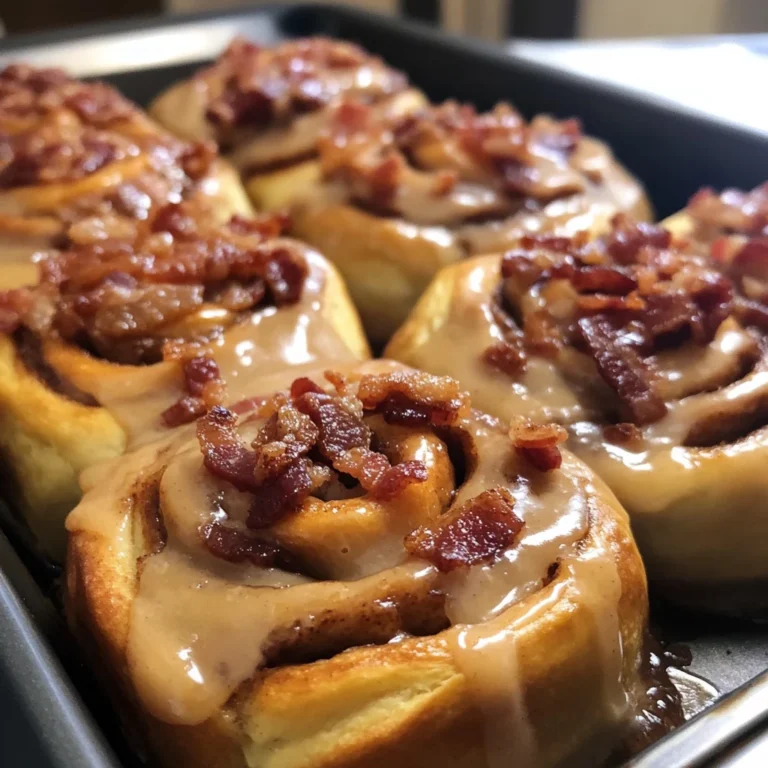 Easy Maple Bacon Cinnamon Rolls
