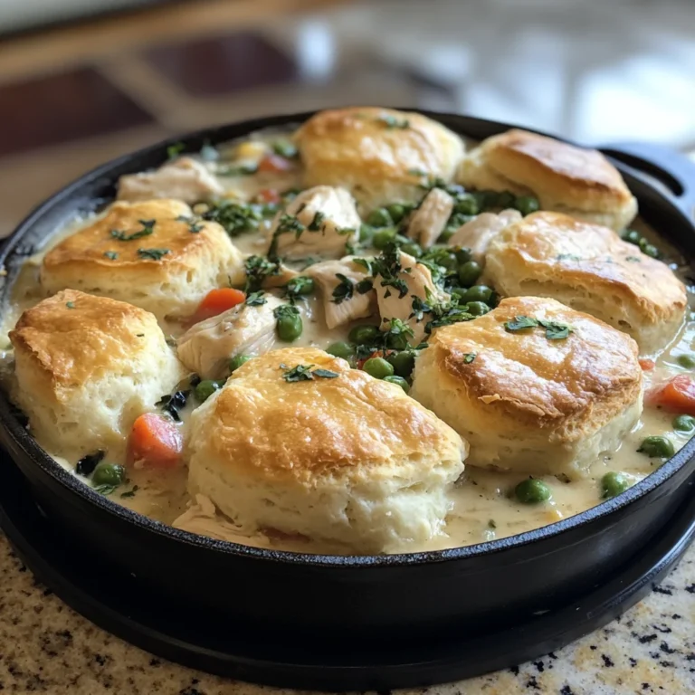 Chicken Pot Pie with Biscuits