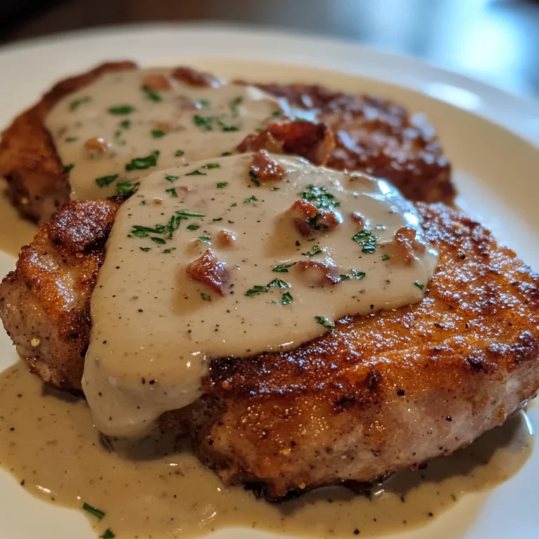 Country Fried Pork Chops with Bacon Gravy