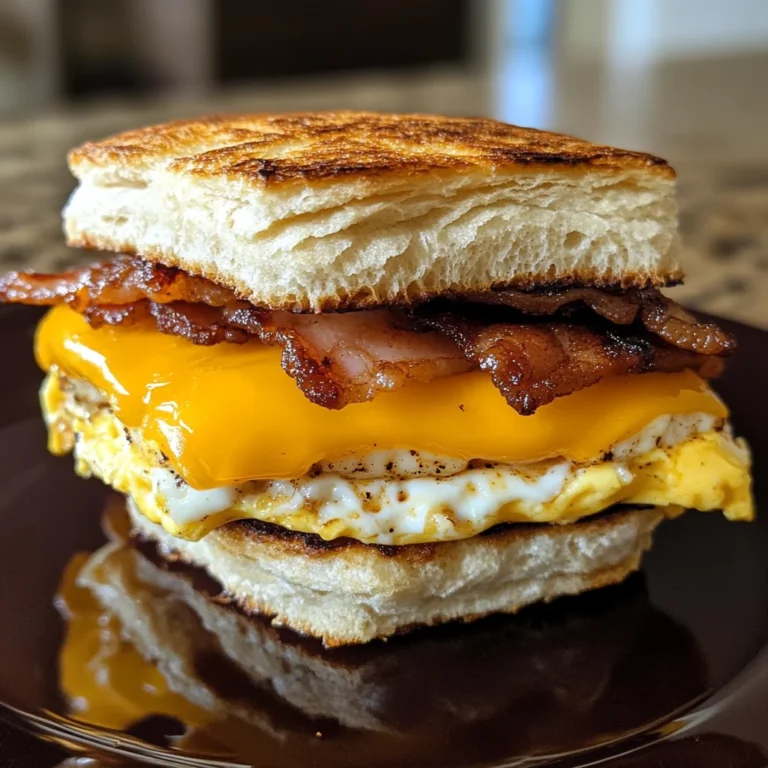 Bacon, Egg and Cheese Biscuit Sandwiches