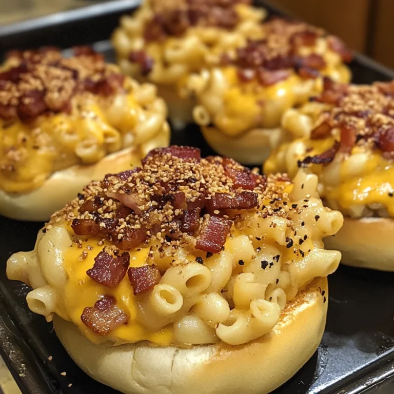 Mac Cheese Bacon Burger Rolls