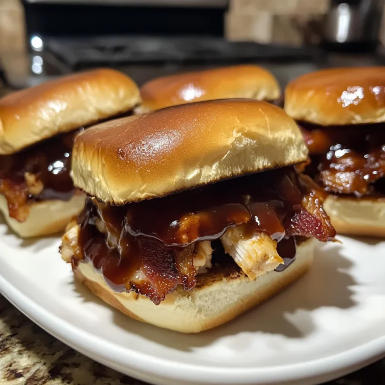 Bacon BBQ Chicken Sliders