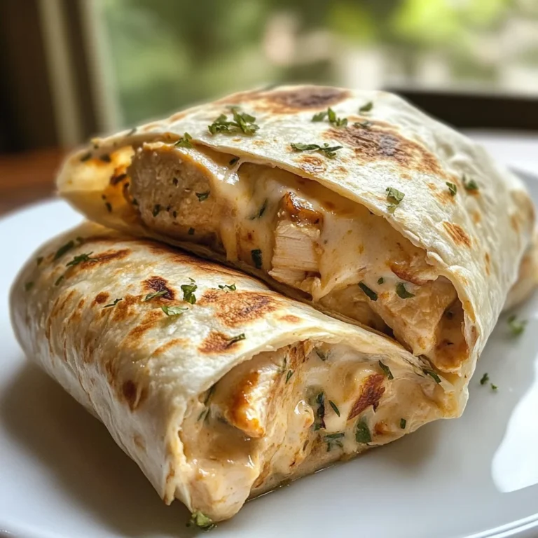 Cheesy Garlic Chicken Wraps