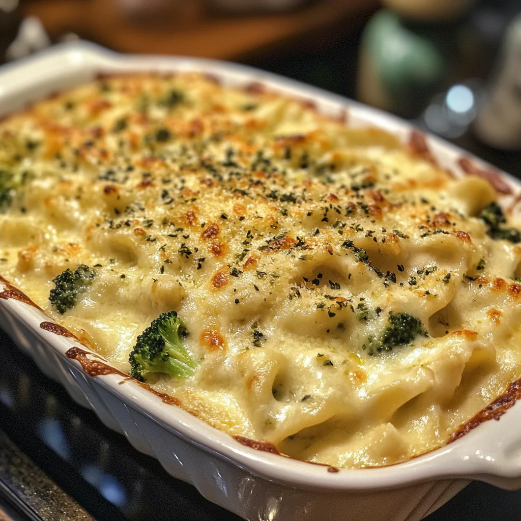 Chicken Broccoli Baked Alfredo