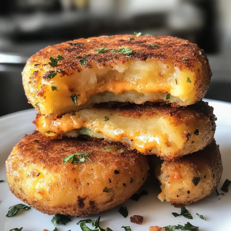 Cheesy Stuffed Potato Cakes