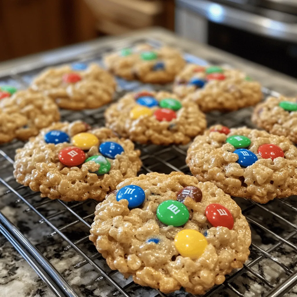 M&M Rice Krispies Cookies