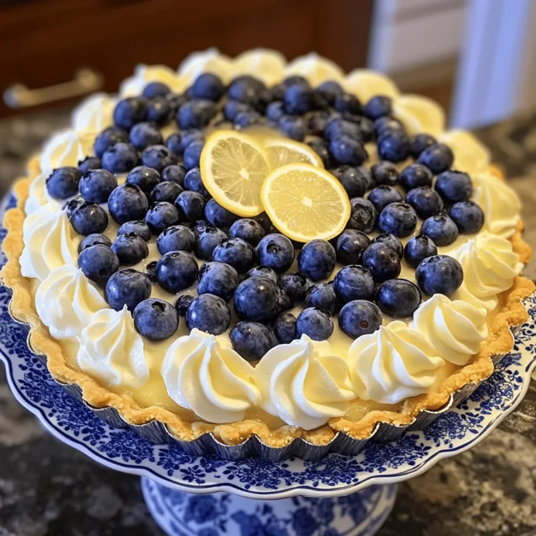 No Bake Lemon Blueberry Pie